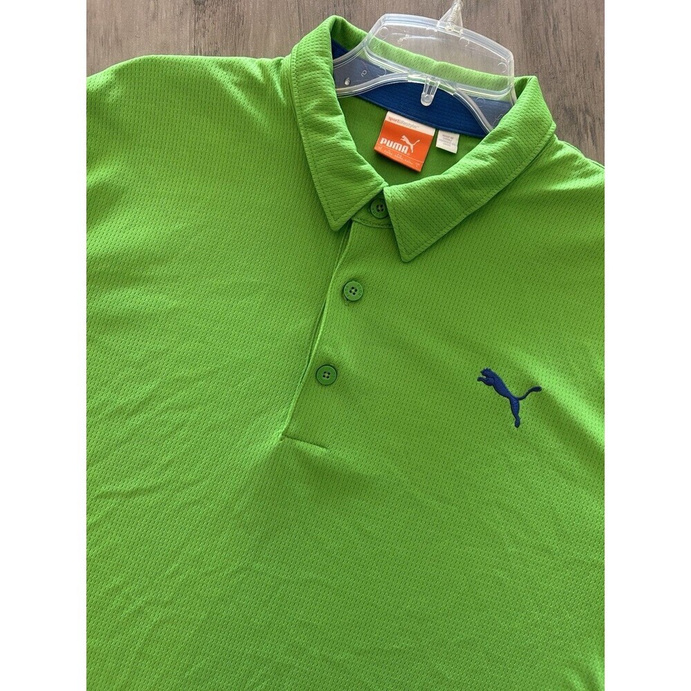PUMA SPORT LIFESTYLE Polo Shirt T-Shirt Size MEDIUM M GREEN